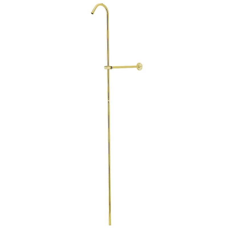 Kingston Brass Vintage Shower Riser and Wall Support - Polished Brass