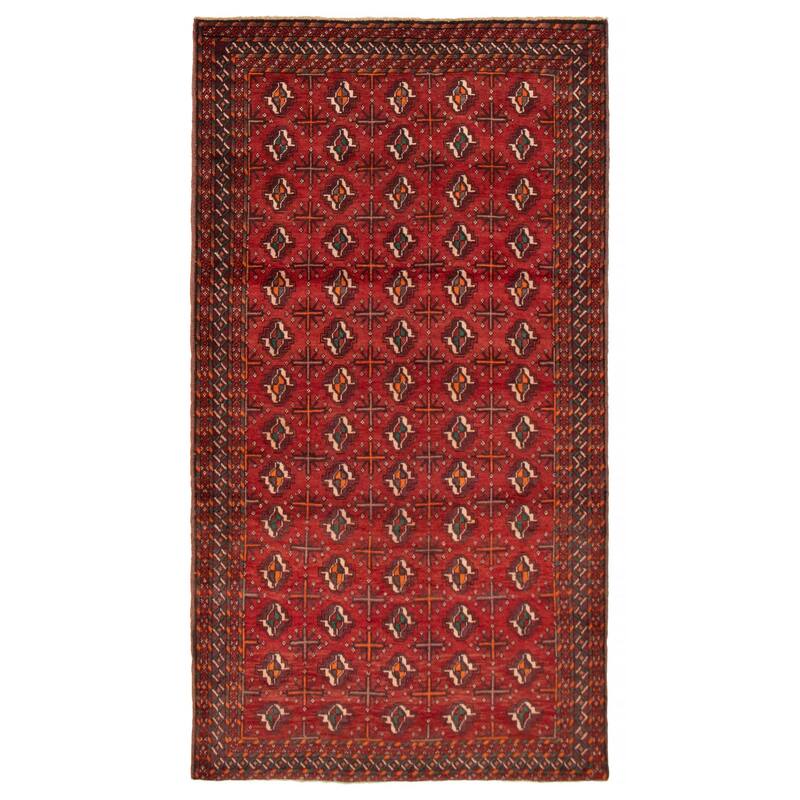ECARPETGALLERY Hand-knotted Melis Vintage Red Wool Rug - 5'1 x 9'5 - Red - 5'1 x 9'5
