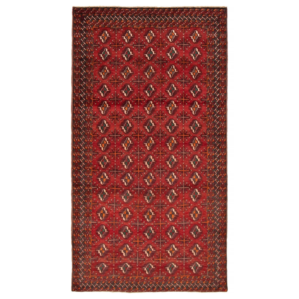 ECARPETGALLERY Hand-knotted Melis Vintage Red Wool Rug - 5'1 x 9'5