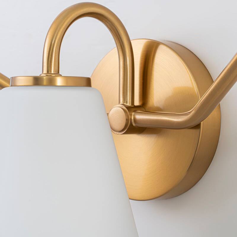 3-Light Bathroom Vanity Light with Frosted Glass