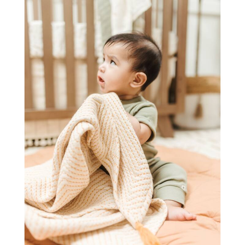 Crane Baby Marigold Chevron Blanket