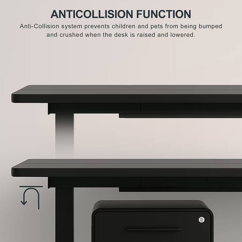 Electric Dual Motor Standing Desk, Adjustable 55x28-inch Workstation