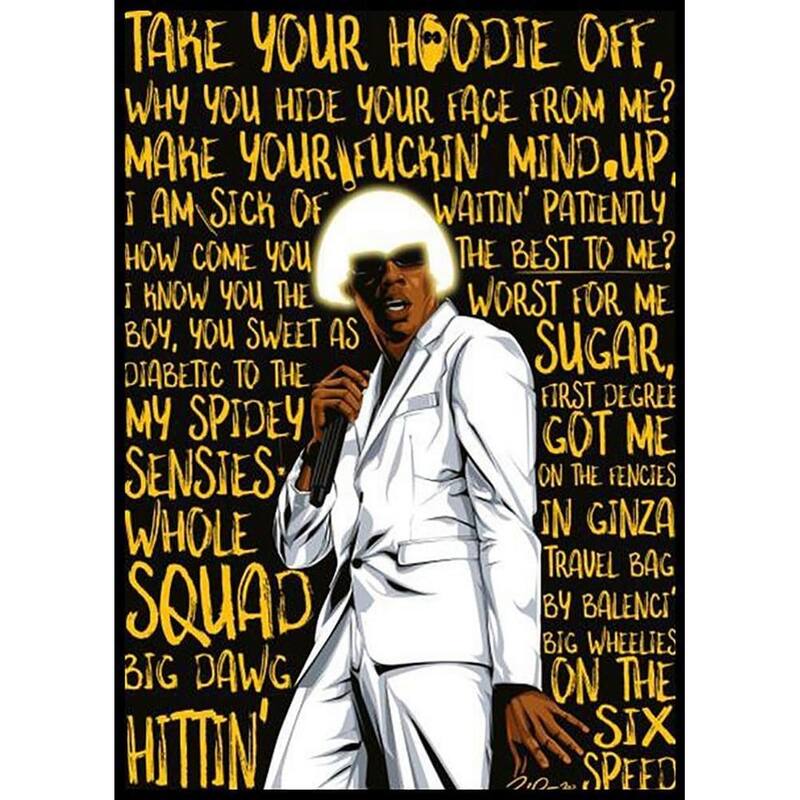 Tyler The Creator Glam Lyrics Art Poster - 24 x 36 Inch