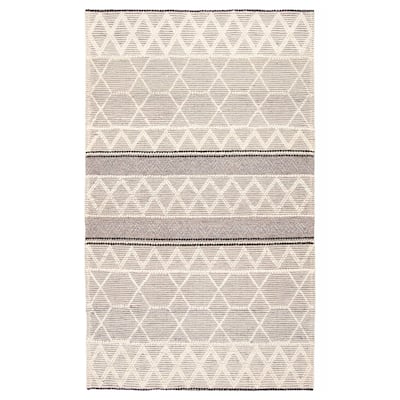 ECARPETGALLERY Braid weave Sienna Grey Wool Rug - 5'0 x 8'0