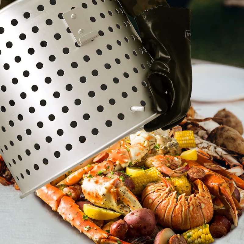 Creole Feast SBK0601,60 QT Seafood Boiling Kit with Strainer