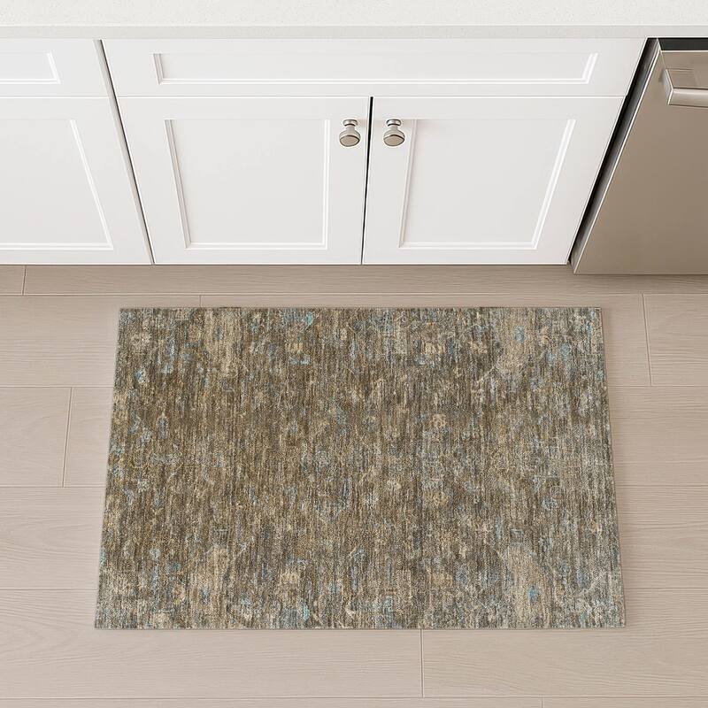 Machine Washable Indoor/ Outdoor Traditional Chelsea Chantille Rug