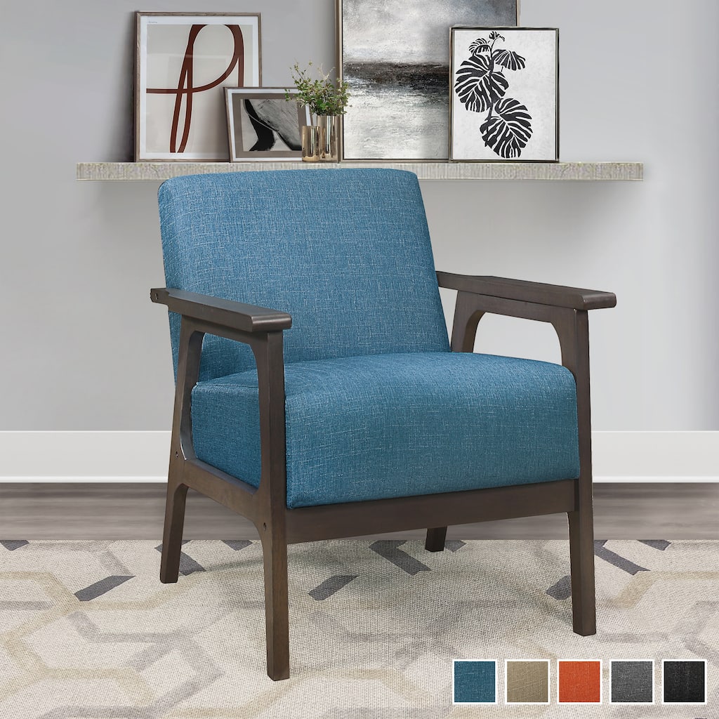 Roweena Wood Arm Accent Chair