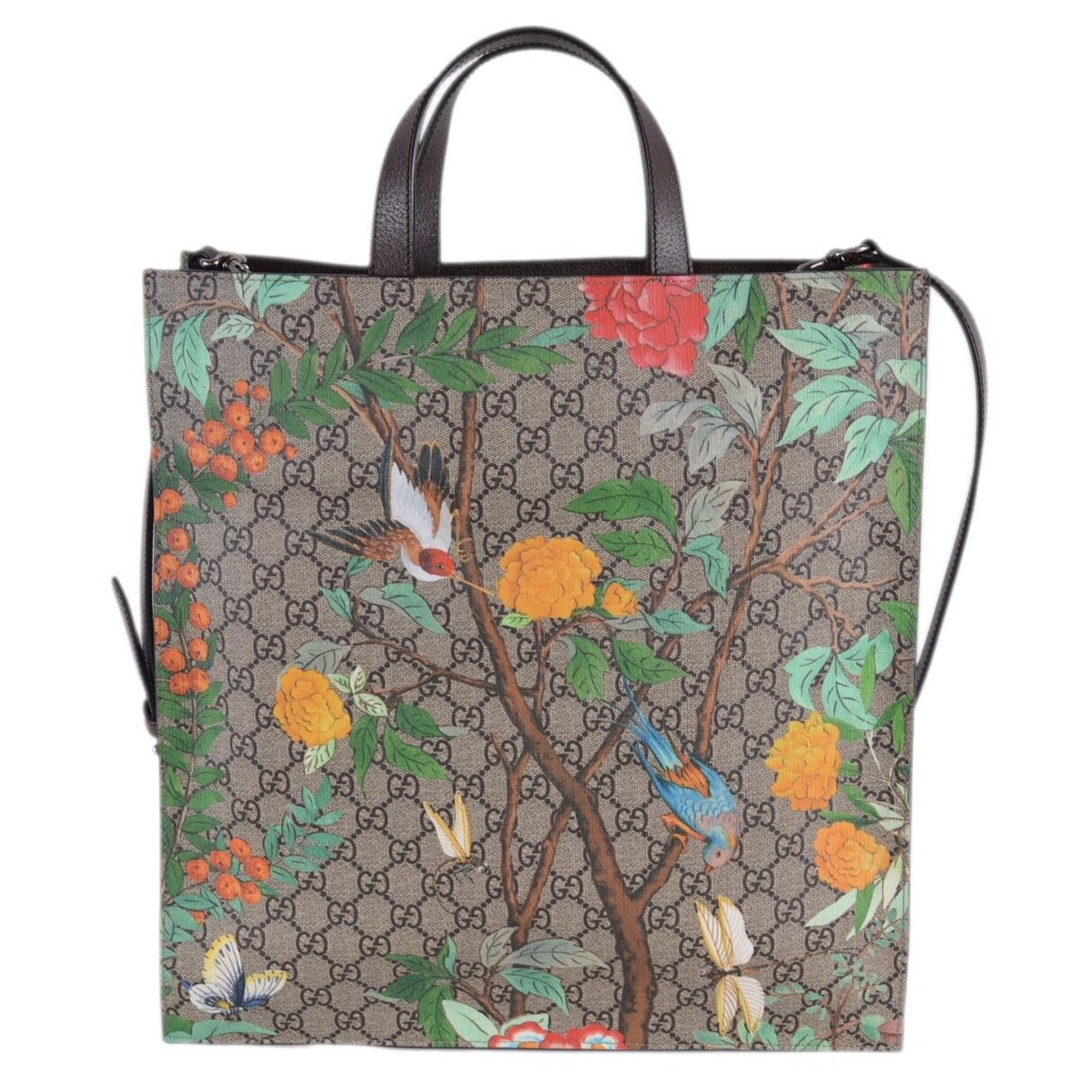 gucci floral tote bag