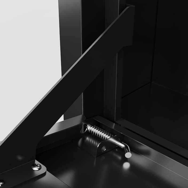 Roomfitters Outdoor Floor Standing Parcel Drop Box with Mechanical Lock, Anti-Theft Steel, Black and Brown