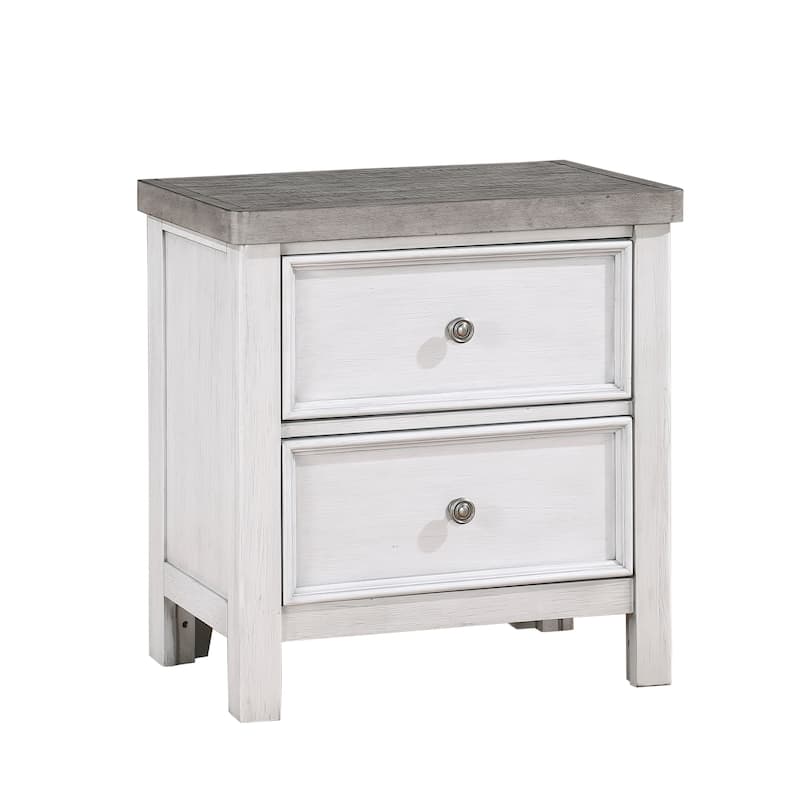 1pc Bedroom Nightstand of 2 Drawers