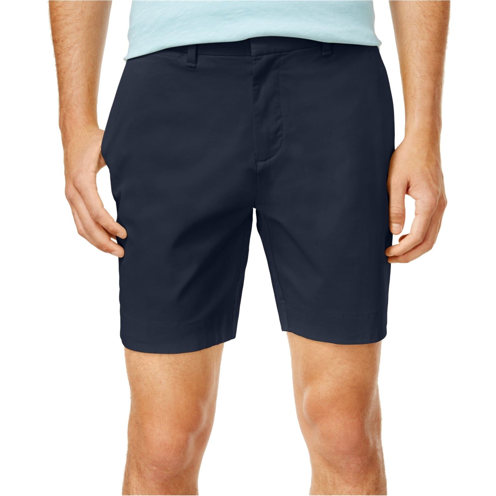 NEW MENS TOMMY HILFIGER CLASSIC FIT FLAT FRONT COTTON CASUAL CHINO SHORTS