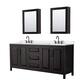 Option Dark Espresso, Black Trim, White Quartz Top