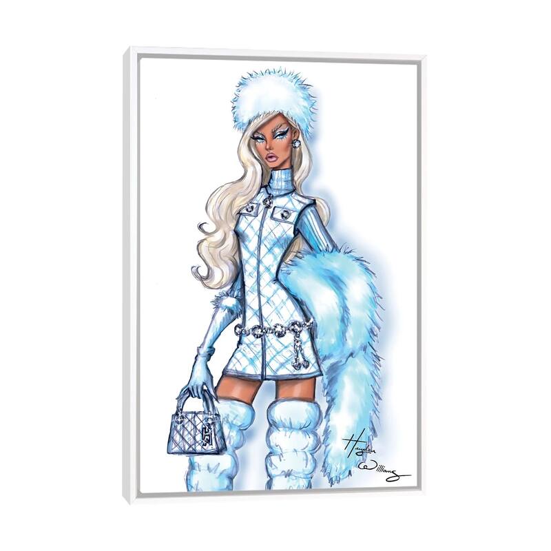 iCanvas "Icy Girl" by Hayden Williams Framed - White - 26x18