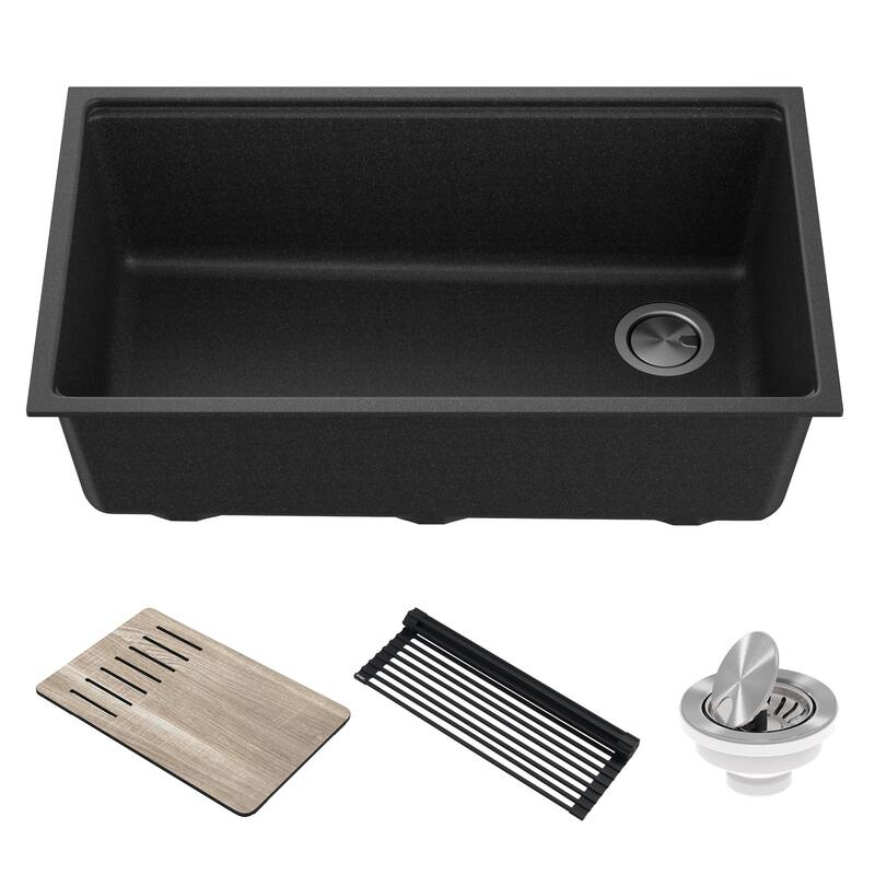 KRAUS Bellucci Workstation Undermount Granite Composite Kitchen Sink