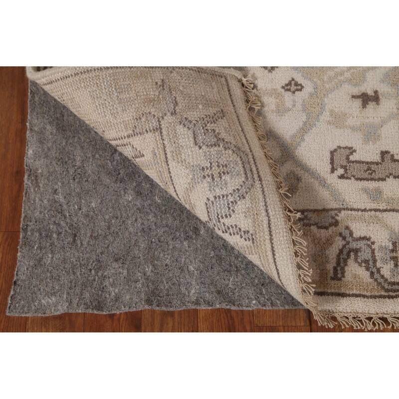 Ivory / Beige Oushak Oriental Runner Rug Handmade Wool Carpet - 2'7"x 11'10"