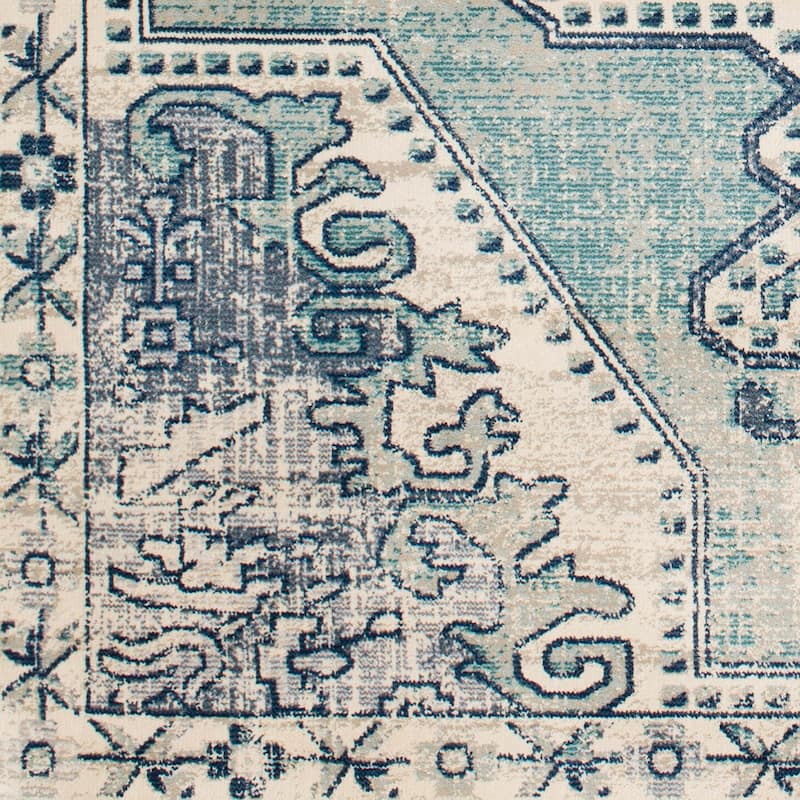 Livabliss Lleucu Distressed Persian Area Rug