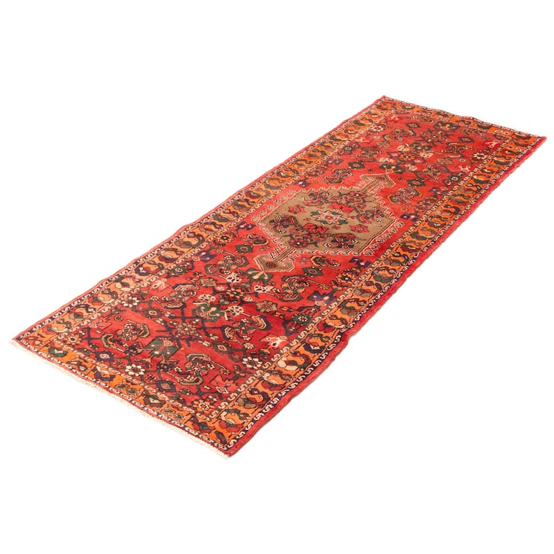 ECARPETGALLERY Hand-knotted Andelz Red Wool Rug - 3'3 x 9'3