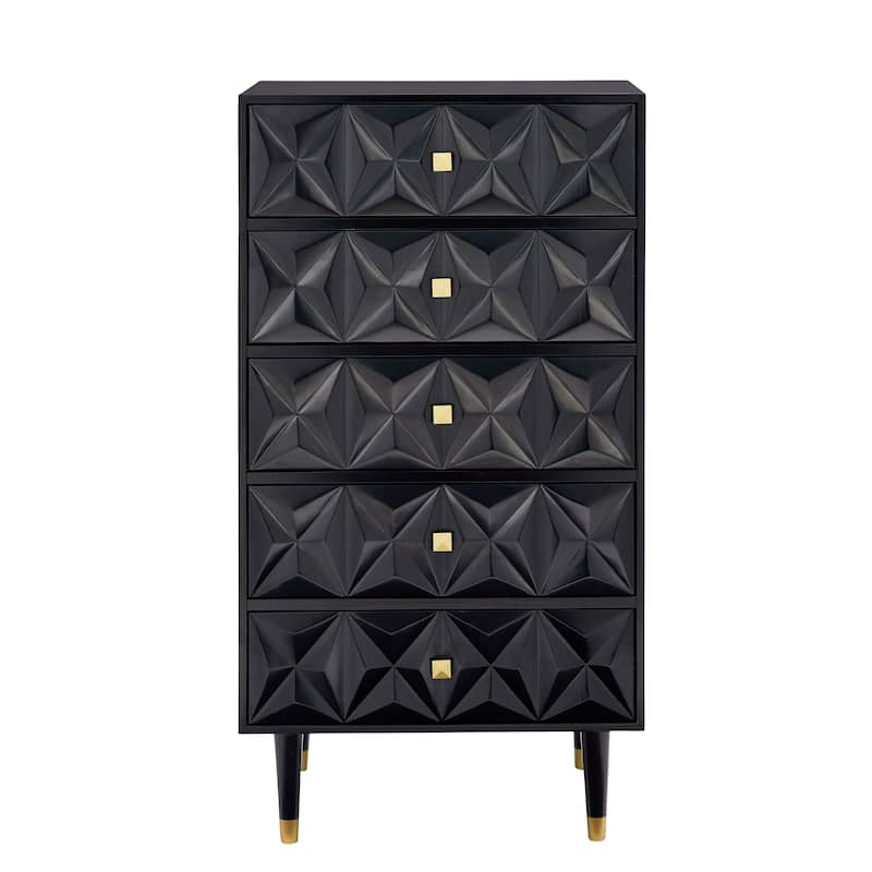Bea Five Drawer Geo Dresser Chest