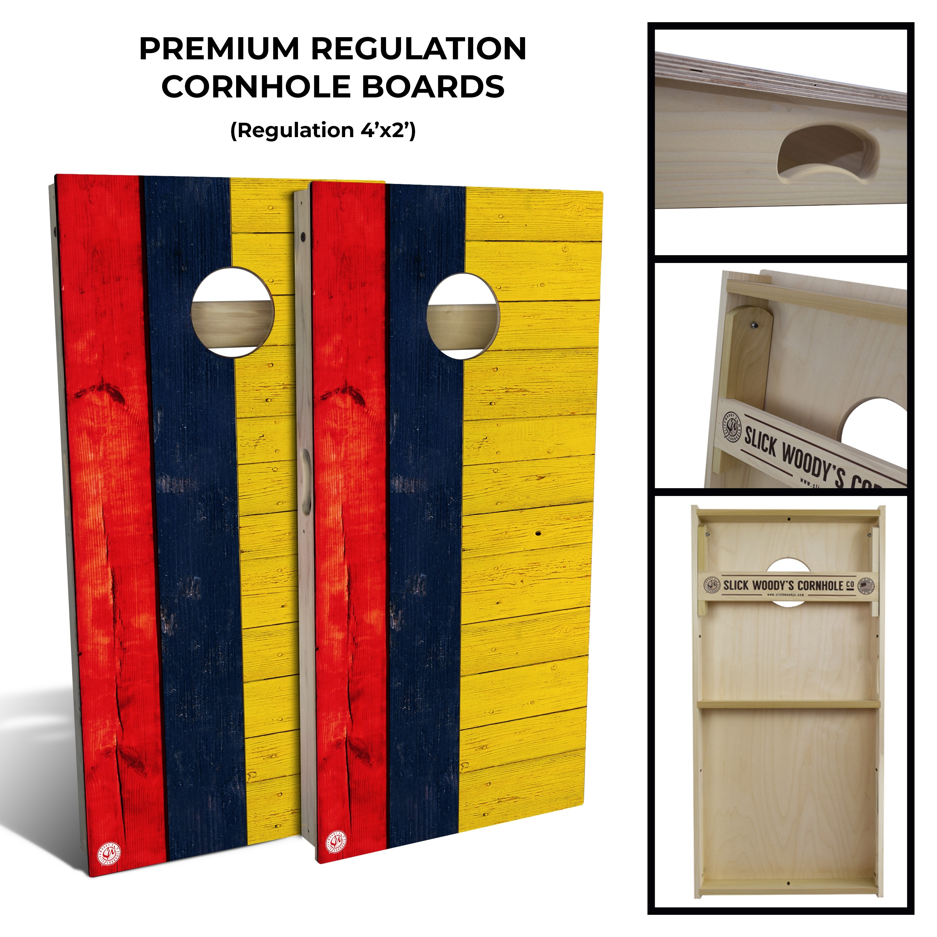 Set of 4'x2' Cornhole Boards With 8 Regulation Cornhole Bags 25 Color Options! 