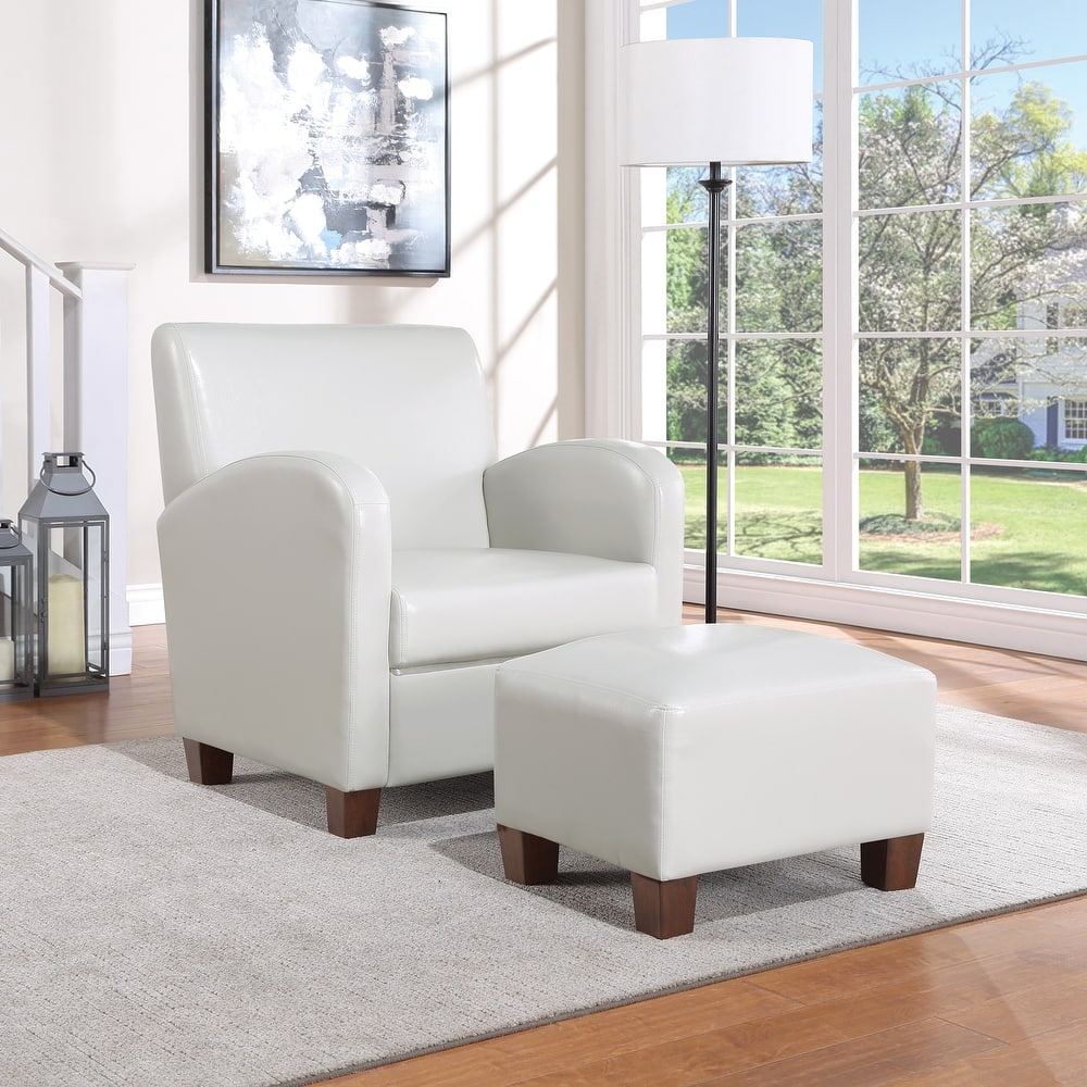 Aiden Chair & Ottoman with Espresso Legs