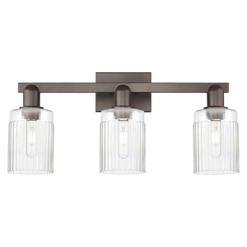 Innovations Lighting Endless Possibilities Arcadia - Hadley - 3 Light 24" Bath Vanity Light - Clear/Oil Rubbed Bronze