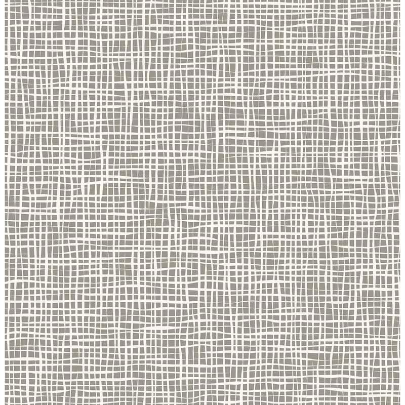 A-Street Prints Shanti Grey Grid Wallpaper