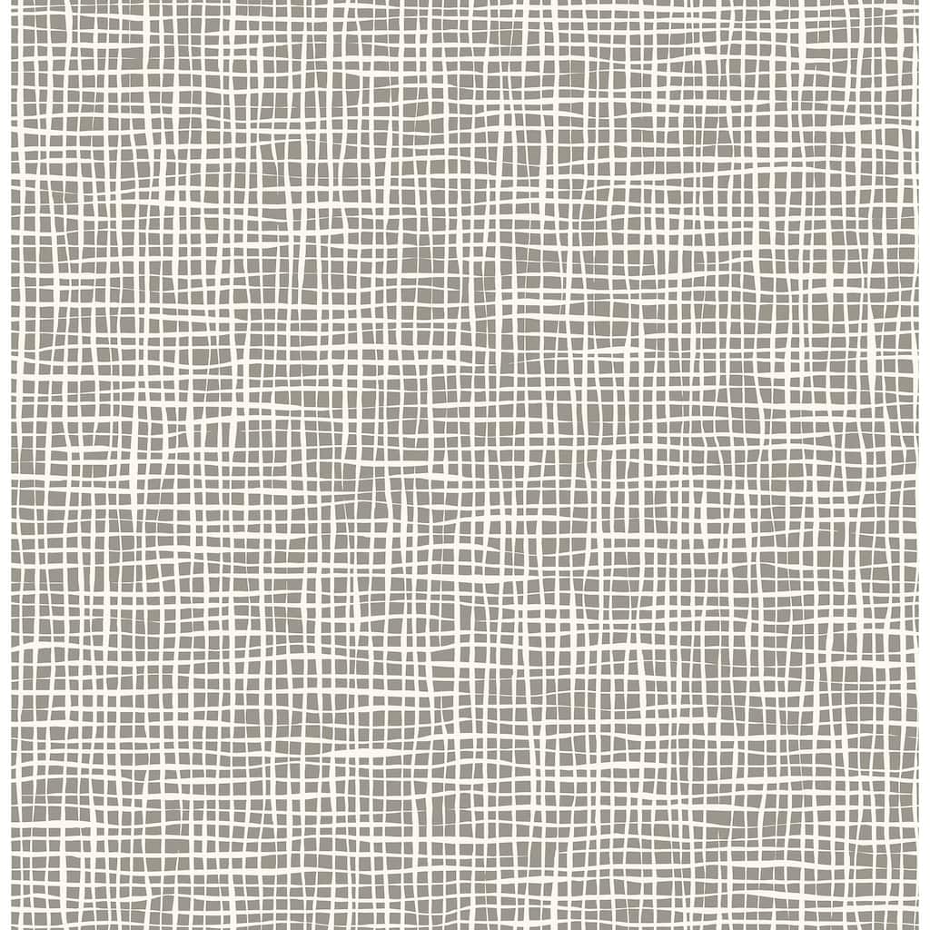 A-Street Prints Shanti Grey Grid Wallpaper