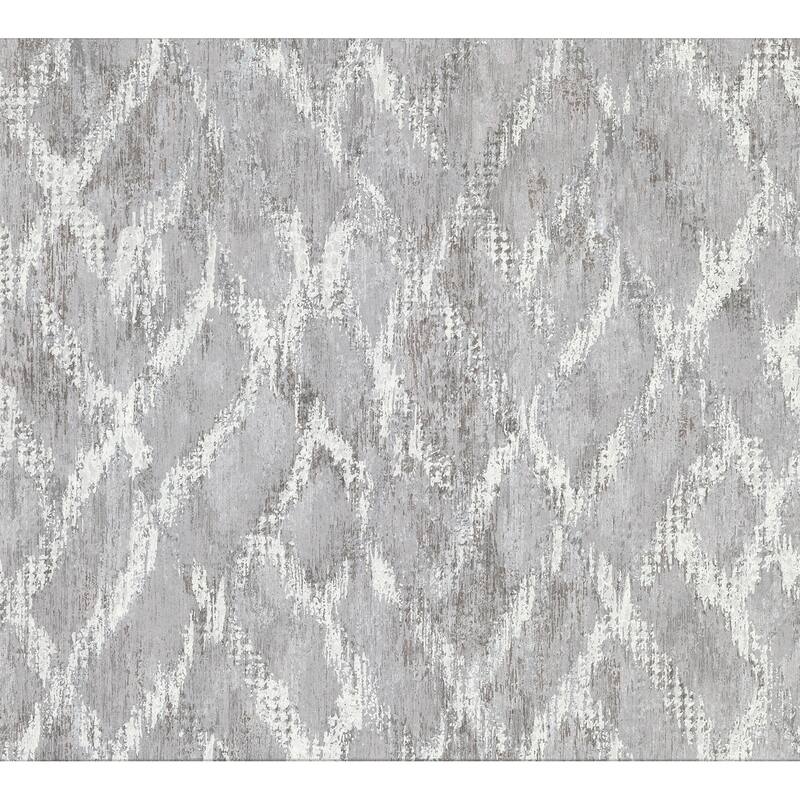 Michael, Bunter Grey Distressed Geometric, 33' L X 21" W, Wallpaper Roll