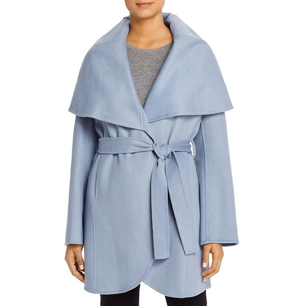 tahari wool blend wrap coat