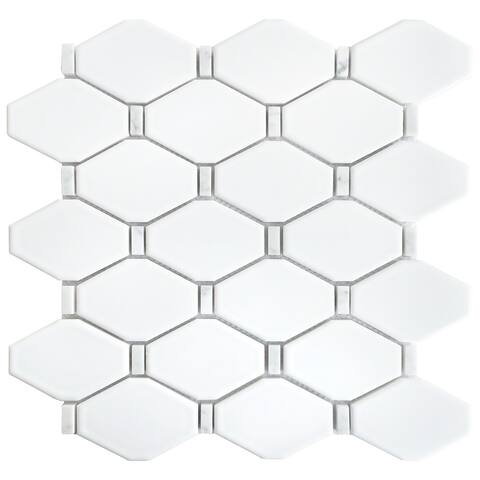 Badajoz 11.5" x 10.94" Honeycomb Glass Mosaic Floor and Wall Tile
