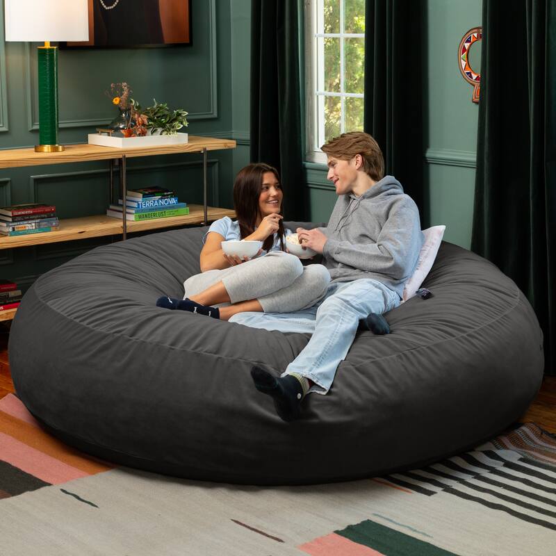 Jaxx Cocoon 7 Ft Giant Bean Bag Sofa and Lounger for Adults, Lush Velvet