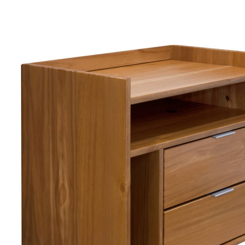 Middlebrook Modern Gallery Top Solid Wood Nightstand