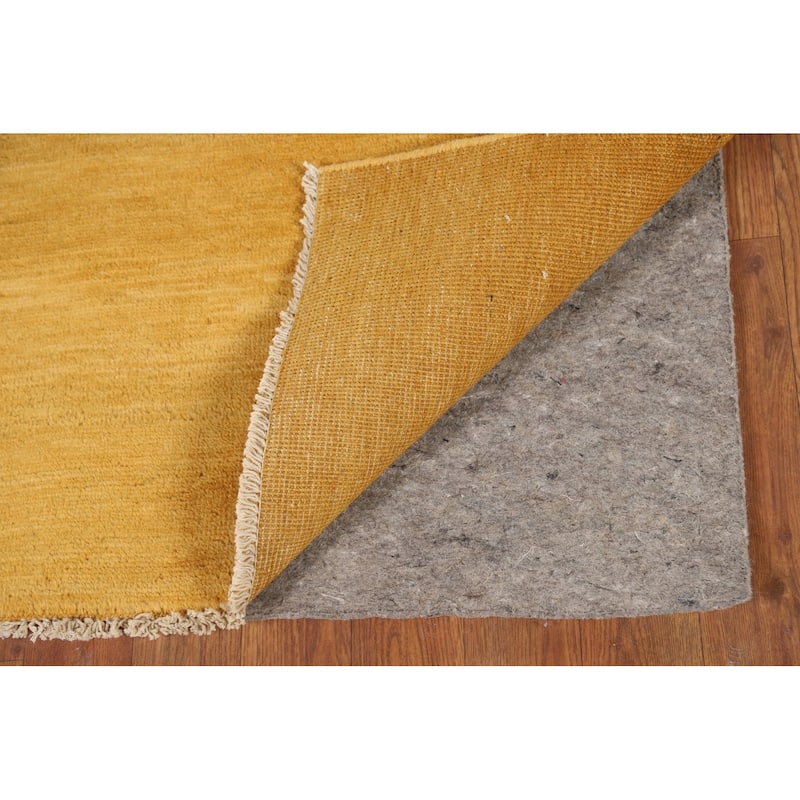 Modern Yellow Gabbeh Oriental Foyer Rug Handmade Wool Carpet - 2'11"x 4'11"