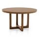 preview thumbnail 12 of 25, Furniture of America Mariey Mid-Century Modern 5-Piece Wood Round Dining Table Set with Round Barrel Back Arm Chairs