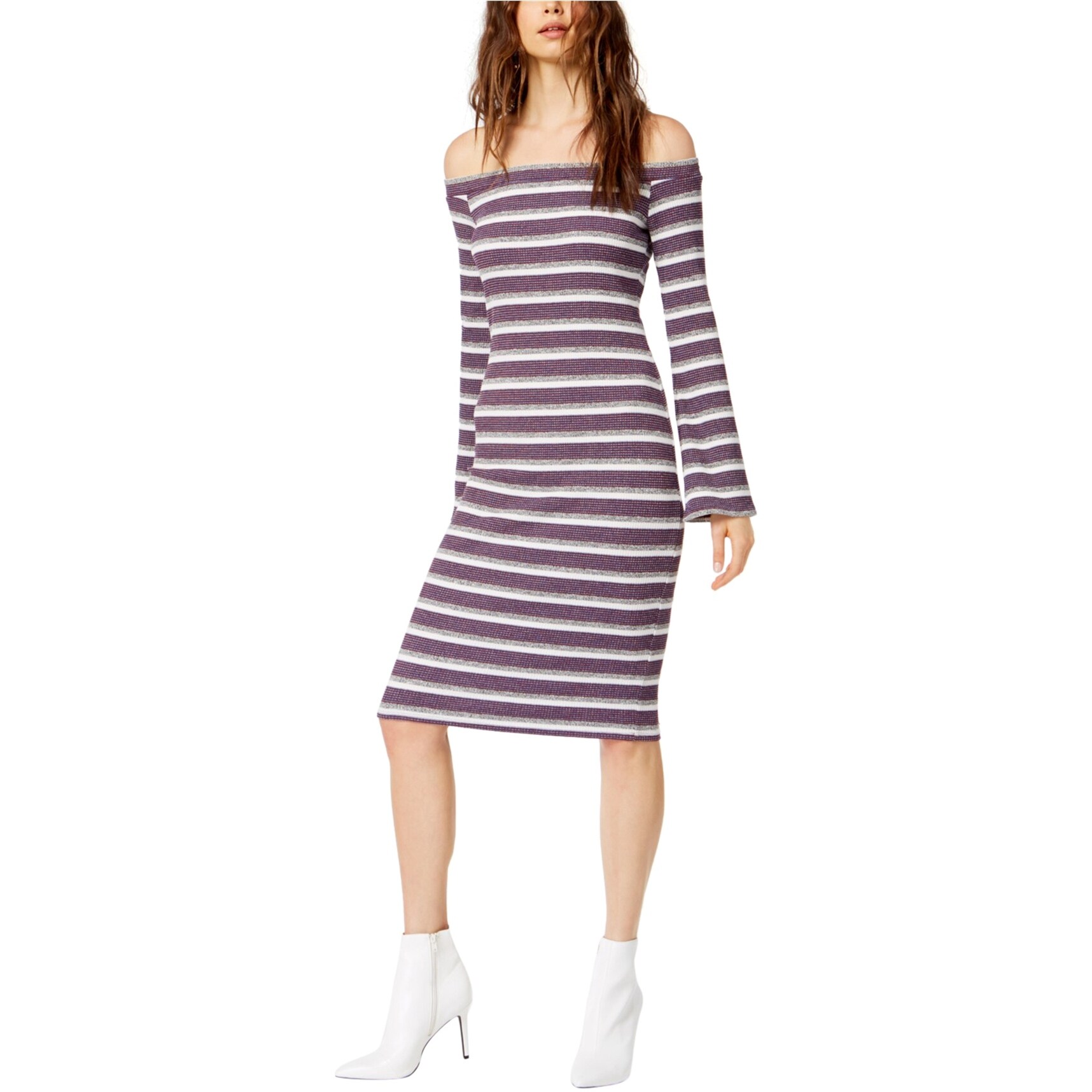 striped midi