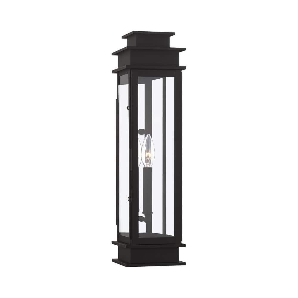 Livex Lighting Princeton 1 Light Outdoor Wall Sconce with Clear Glass
