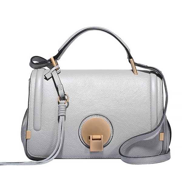 QZUnique Womens Genuine Leather Top Handle Type Cross Body Shoulder Bag