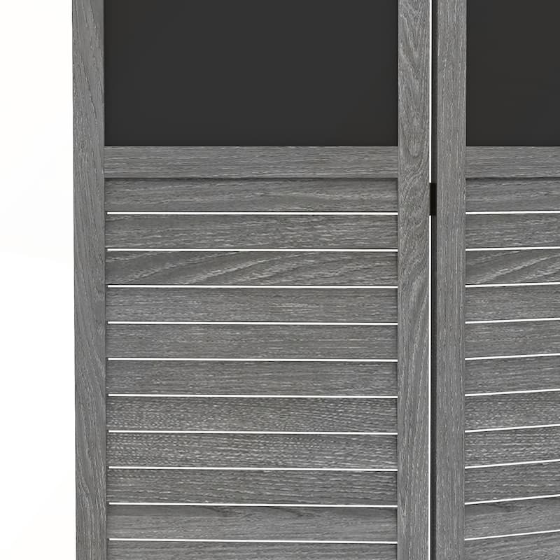 4-Panel Folding Room Divider with Blackboard for Bedroom or Office