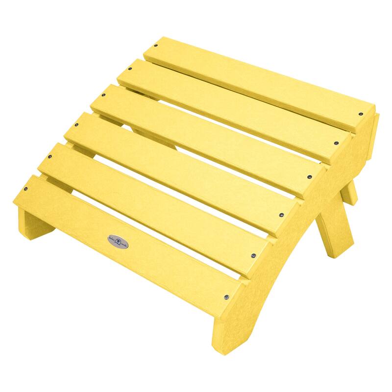 BAHIA VERDE OUTDOORS Folding Adirondack Ottoman - Sunbeam Yellow