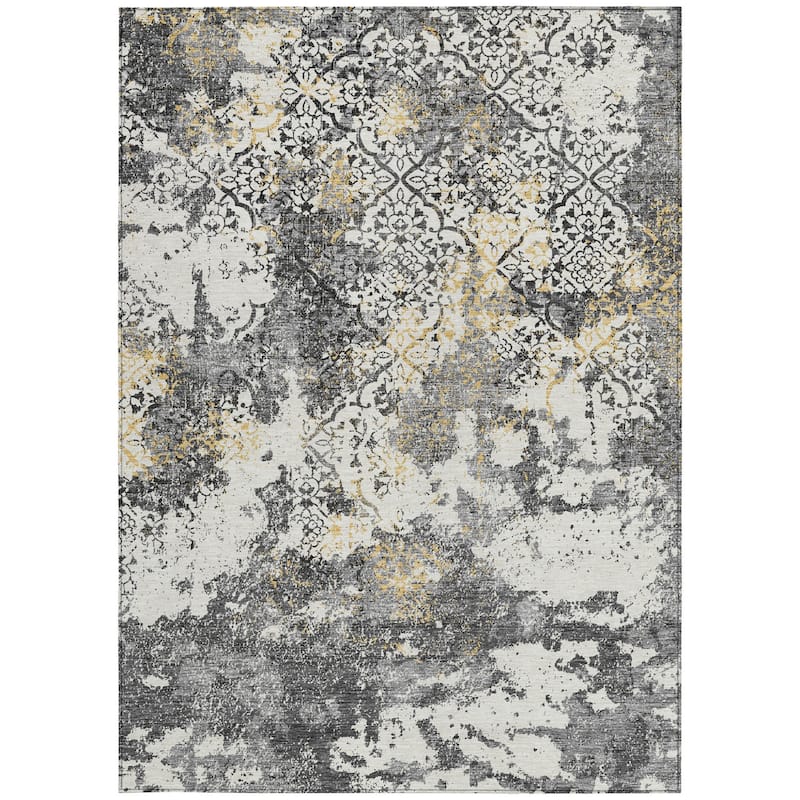 HomeRoots Floral Transitional Rectangle Outdoor Rug