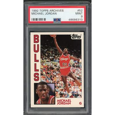 Michael Jordan 1992 Topps Archives Basketball Card #52 Graded PSA 9 MINT - 8'6" x 11'6"
