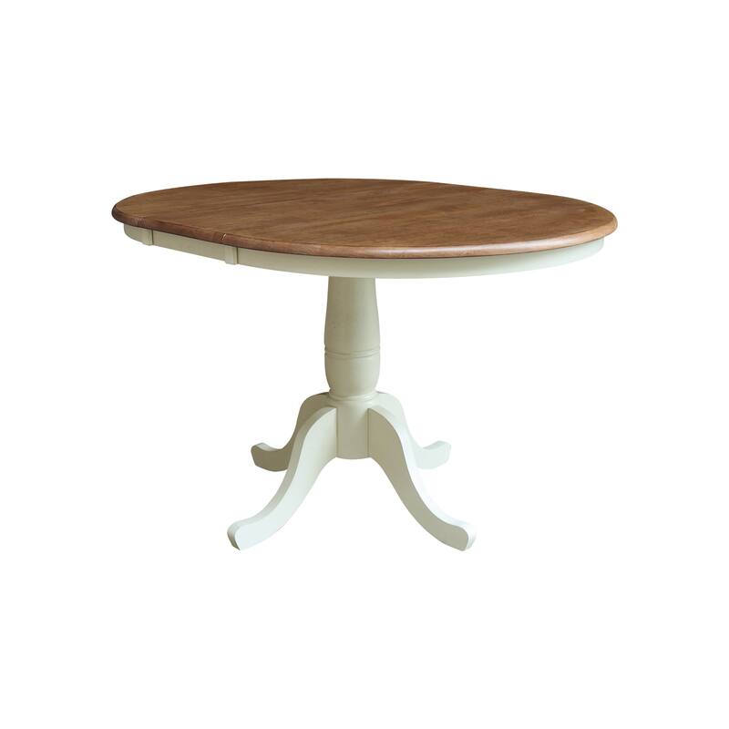 International Concepts 36" Round Extension Dining Table with Emily Chairs