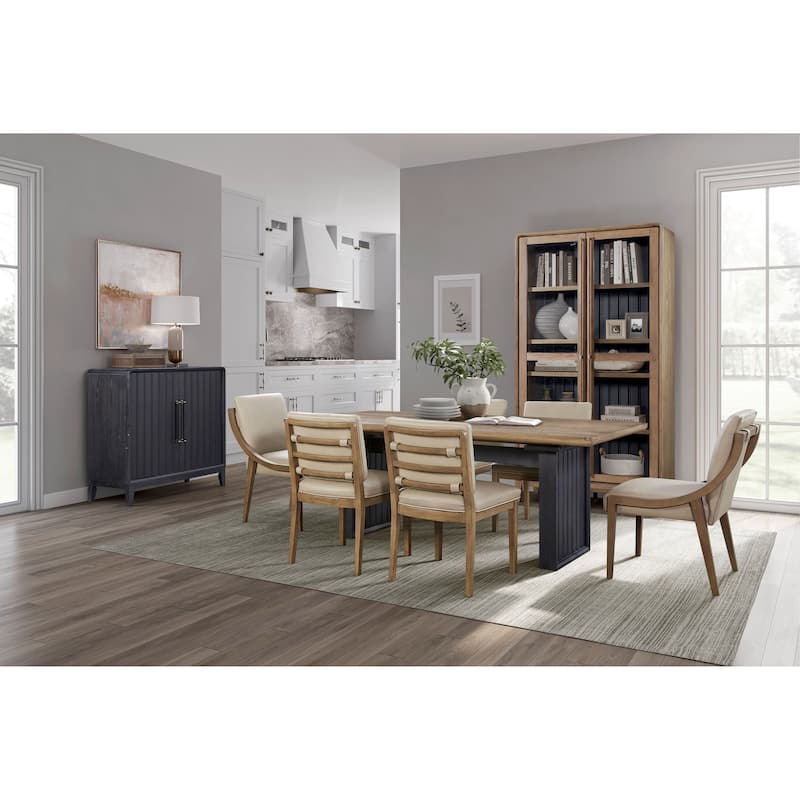 Double Pedestal Table In Latte Finish