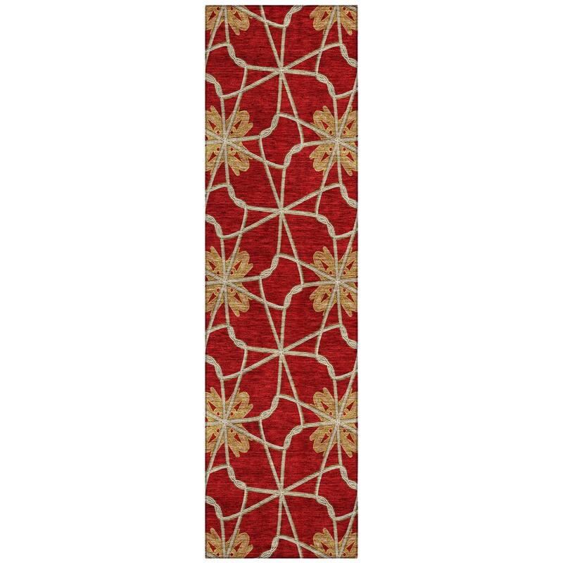 Machine Washable Indoor/ Outdoor Chantille Contempoary Whimsy Rug