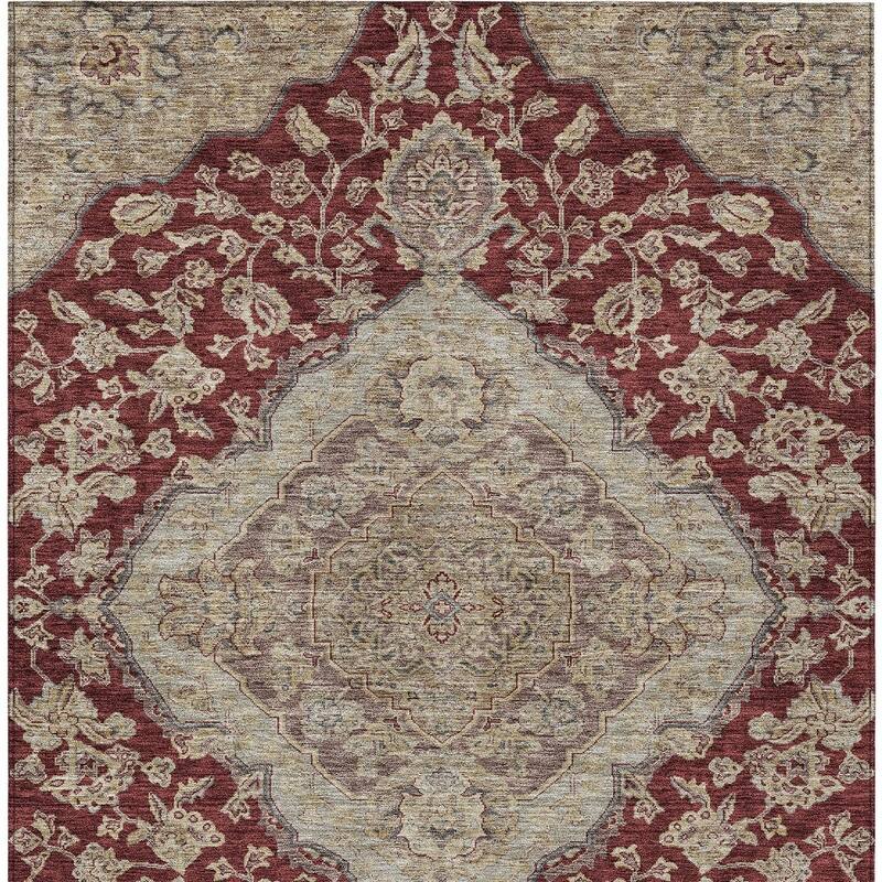HomeRoots Oriental Traditional Rectangle Outdoor Rug