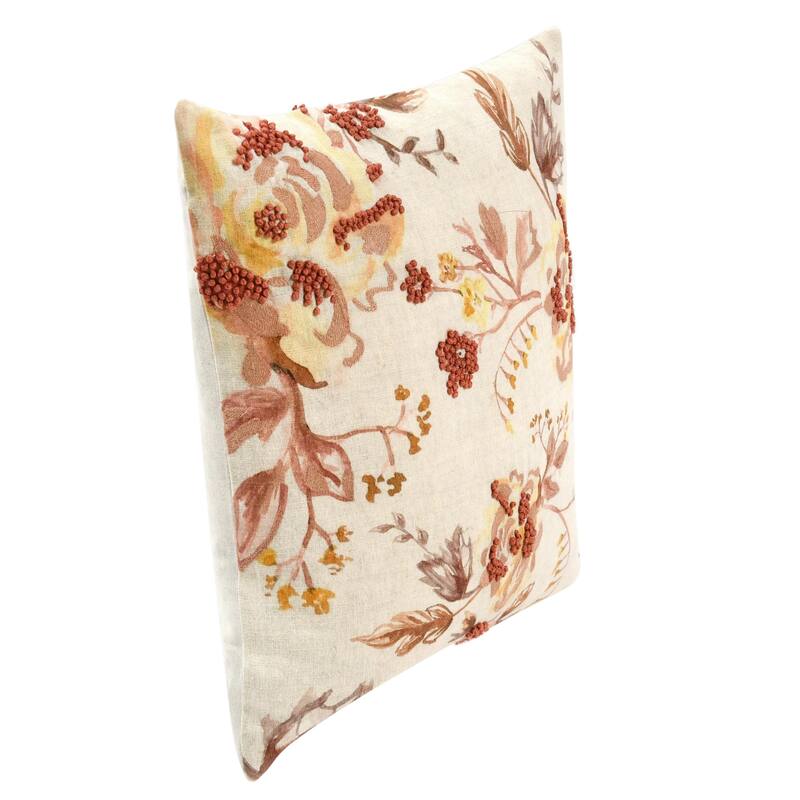 Villa by Classic Home Amra 20" Belgian Linen Throw Pillow