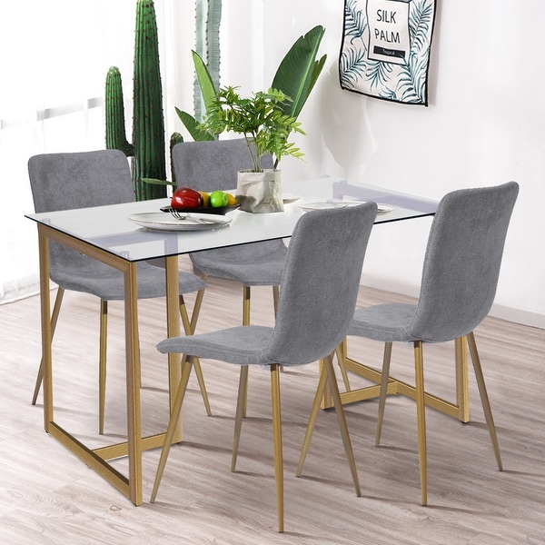 Silver Orchid 5 Piece Dining Table Set Set For 4 On Sale Overstock 28958051