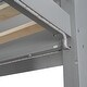 preview thumbnail 6 of 6, Gray Twin Size Gaming Loft Bed with Desk, LED Lighting, Storage Shelves, and Hanging Clothes Rack