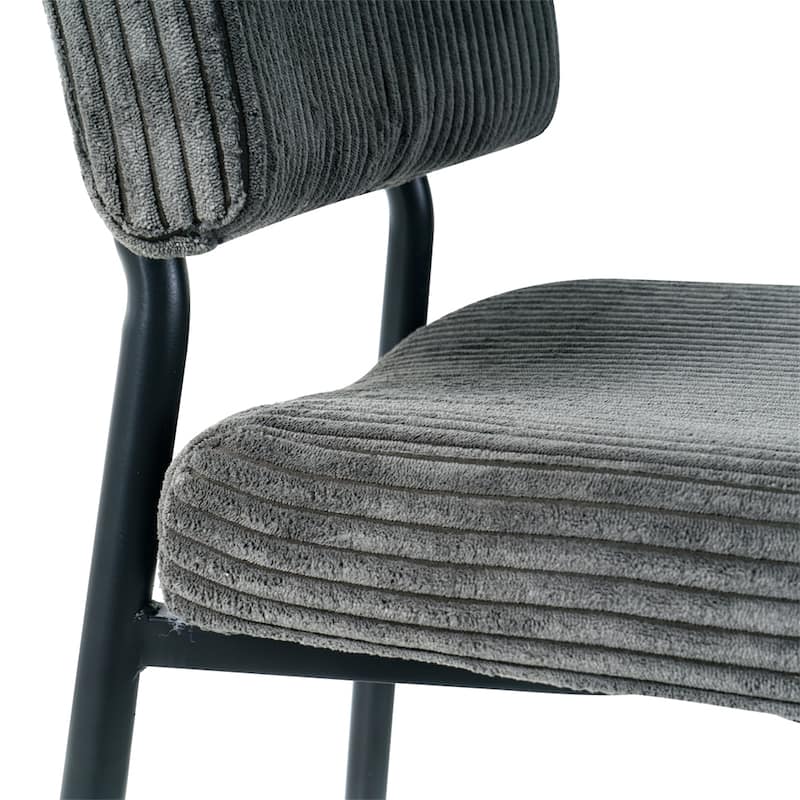 Modern dining chair Fabric Upholstered Chairs,metal legs(set of 2)