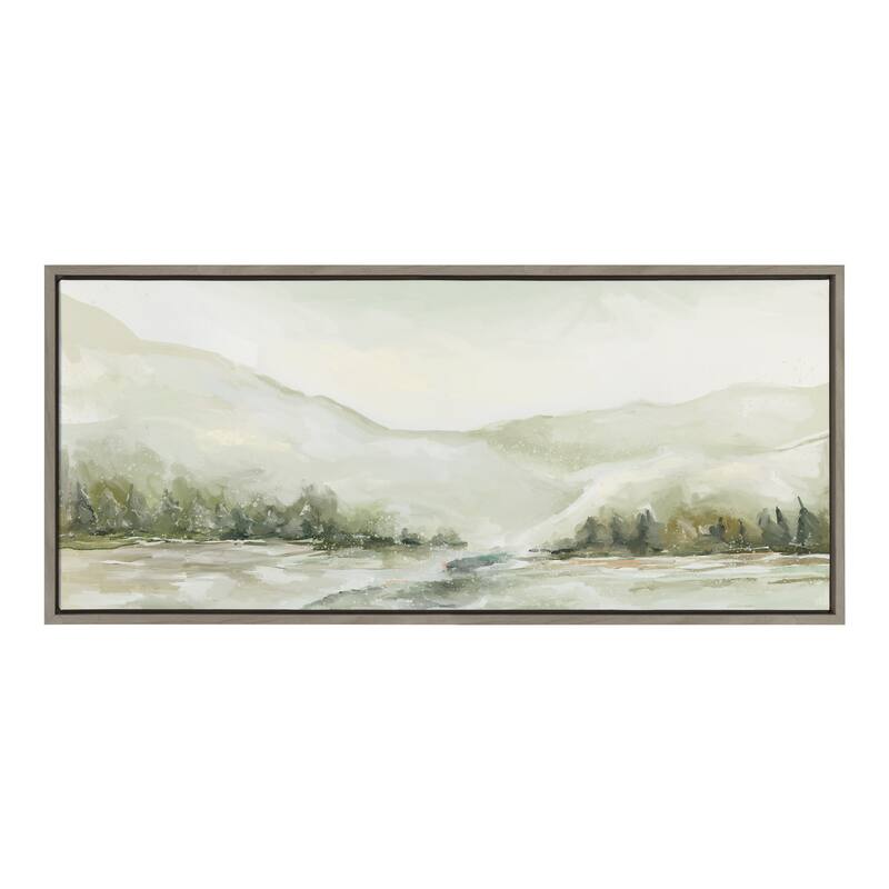 Kate and Laurel Sylvie Winter Landscape 6 Framed Canvas by Annie Quigley